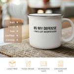 YHRJWN In My Defense I Was Left Unsupervised Mug, Funny Coffee Mug for Men, Coworker, Friend, Sarcastic Gifts for Dad, Husband, Brother, Boyfriend, Novelty Silly Mugs, 15 Oz White
