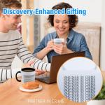 White Elephant Christmas Gifts for Adults Funny Coffee Mug Hidden Message Coffee Mug, Partner In Crime Ceramic Coffee Cup, Funny Birthday Gifts for Women Men Coffee Lover, Unique Gift Idea (White)