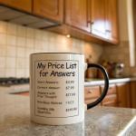 Puouoonyi My Price List Funny Office Work Gift for Coworkers, Birthady Christmas Sarcastic Gag Gift for Friends Colleagues Boss Women Men him her