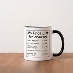 Puouoonyi My Price List Funny Office Work Gift for Coworkers, Birthady Christmas Sarcastic Gag Gift for Friends Colleagues Boss Women Men him her