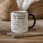Puouoonyi My Price List Funny Office Work Gift for Coworkers, Birthady Christmas Sarcastic Gag Gift for Friends Colleagues Boss Women Men him her