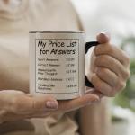 Puouoonyi My Price List Funny Office Work Gift for Coworkers, Birthady Christmas Sarcastic Gag Gift for Friends Colleagues Boss Women Men him her