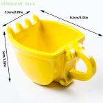 1Pc Creative 3D Excavator Bucket Model Cafe Coffee Mug With Spade Shovel Spoon Funny Digger Ashtray Cake Container Tea Cup