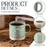 Didaey 4 Pcs Christmas Employee Appreciation Gifts Bulk 12oz Inspirational Ceramic Coffee Mug Thank You Gifts for Xmas Coworker Staff Office Teacher(Boho Colors,Difference Maker)