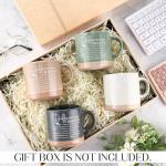 Didaey 4 Pcs Christmas Employee Appreciation Gifts Bulk 12oz Inspirational Ceramic Coffee Mug Thank You Gifts for Xmas Coworker Staff Office Teacher(Boho Colors,Difference Maker)