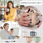 Didaey 4 Pcs Christmas Employee Appreciation Gifts Bulk 12oz Inspirational Ceramic Coffee Mug Thank You Gifts for Xmas Coworker Staff Office Teacher(Boho Colors,Difference Maker)