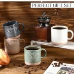 Didaey 4 Pcs Christmas Employee Appreciation Gifts Bulk 12oz Inspirational Ceramic Coffee Mug Thank You Gifts for Xmas Coworker Staff Office Teacher(Boho Colors,Difference Maker)