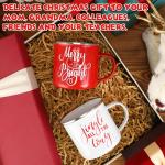 20 Pcs Christmas Enamel Mugs Bulk Cute 12 oz Galvanized Steel Festive Funny Novelty Coffee Cup Merry Christmas Mug Gift Set for