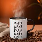 Veracco Coffee Make Brain Work Gooder Mug Funny Coffee Lover Gift Humorous Idea Family Friends Birthday Presents Sarcastic Office Berserk Tea Cup Caffeine Addict Brain Booster Gooder Vibes