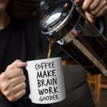 Veracco Coffee Make Brain Work Gooder Mug Funny Coffee Lover Gift Humorous Idea Family Friends Birthday Presents Sarcastic Office Berserk Tea Cup Caffeine Addict Brain Booster Gooder Vibes