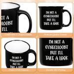 YHRJWN Funny Gifts for Men - 15Oz Funny Coffee Mugs, Humor White Elephant Gift, Christmas Birthday Novelty Cup for Men, Husband, Boyfriend, Black