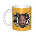 Funny Kanye West Meme Coffee Mugs DIY Custom Rapper Music Producer Ceramic Milk Tea Mug Cup Outdoor Work Camping Cups