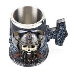 600ML Cup Universal Danegeld Tankard Mug Viking Unique design Mugs Stainless Steel Insert Resin Beer Cup party Halloween gift