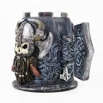 600ML Cup Universal Danegeld Tankard Mug Viking Unique design Mugs Stainless Steel Insert Resin Beer Cup party Halloween gift