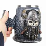 600ML Cup Universal Danegeld Tankard Mug Viking Unique design Mugs Stainless Steel Insert Resin Beer Cup party Halloween gift