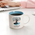 ONRRI Christian Ceramic Coffee Mug with Psalm 1:3 - "A tree planted by the rivers of water Inspirational Floral Design, Faith-Based Gift for Friends & Loved Ones - 15 oz