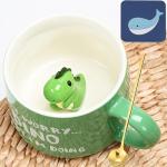 Arawat Cute Dinosaur Coffe Mug with Dino Inside Dinosaur Print Stuff Mugs with Spoon 12 Oz Tea Cups Ceramic Cup Funny Coffee Mugs with Spoon Mugs Birthday Gift for Women Friends Dinosaurs Lover