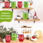 20 Pack Christmas Tumblers Gifts 12 Oz Xmas Funny Tumbler Christmas Stainless Steel Coffee Mugs Set Xmas Insulated Travel Cup wi