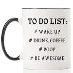 Mecai Funny to do list mug-11 OZ coffee tea cup, Funny Birthday Christmas Gift Ideas for Men Coworkers,Dad and Mom, Husband or Wife, Boyfriend and Girlfriend