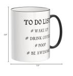 Mecai Funny to do list mug-11 OZ coffee tea cup, Funny Birthday Christmas Gift Ideas for Men Coworkers,Dad and Mom, Husband or Wife, Boyfriend and Girlfriend