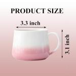 HS&ROXIN 12 oz Pink Cow Cute Mug 3D Animal Figurine Inside Mug Handmade Novelty Ceramic Coffee Cup Christmas Birthday Gift for Kids,Boys,Girls,Men,Women (Pink Cow)