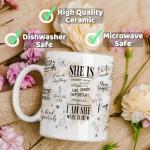 Affordali Inspirational Coffee Mugs for Women, White Ceramic Cup with Motivational Quotes, Affirmation Coffee Mugs - Gift for Mom, Wife, Grandma