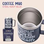 4E's Novelty Coffee Mug Sometimes You Forget You’re Awesome, 14 oz - Steel Navy Blue with Lid, Christmas Gift for Men Him Dad - Inspirational Birthday Coffee Mug Gifts for Dad, Guy, Boyfriend