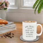 MQPPKJ Work Forecast Coffee Mug, Funny Coffee Mugs for Women Men Boss Coworkers Friends Birthday Christmas Thanksgiving Gag Gifts, Going Away Farewell Gifts 12oz