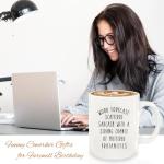 MQPPKJ Work Forecast Coffee Mug, Funny Coffee Mugs for Women Men Boss Coworkers Friends Birthday Christmas Thanksgiving Gag Gifts, Going Away Farewell Gifts 12oz