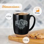 Christian Art Gifts Coffee Mug: Blessed Man - Jeremiah 17:7 Inspirational Scripture, 15oz, Black
