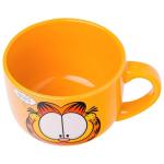 Silver Buffalo Garfield Never Trust a Smiling Cat Featuring Odie, Arlene, Nermal, and Pooky Ceramic Soup Mug with Vented Plastic Lid, 24 Ounces