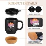 Pcs Christmas Dumpster Fire Mug Bulk with Removable Cork Bottom for Coworker Funny Office Supplies Emotional Support Coffee Mugs