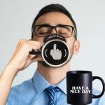 have a nice day 11oz black ceramic funny mug company office Tea Mug friends birthday gift beer cup