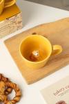 DIHOclub Dog Coffee Cup Hidden Ceramic Animal Inside Mug,Cute Cartoon Handmade Figurine Mugs,Holiday and Birthday Gift for Coffee Milk Tea Lovers,12 Oz(yellow)