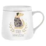 Karma, 18 oz Ceramic Flora Mug - Cute Coffee and Tea Mug - Ceramic Coffee Mugs for Women and Men, Dog
