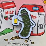 Ficsowy Enamel Pickle Pin with Beer Mug, Funny Lapel Pin for Backpacks, Hats, Jackets (Green)