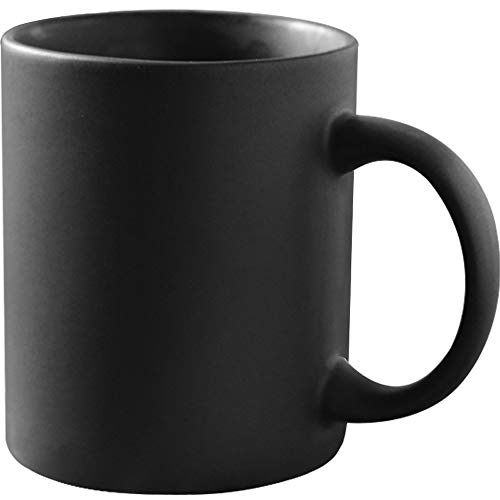 Matte Black Ceramic Coffee Mug for Latte, Cappuccino