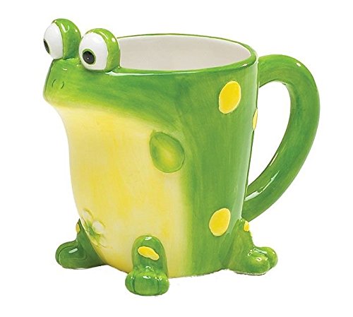 Burton Frog Green Porcelain Coffee Mug, 10 oz