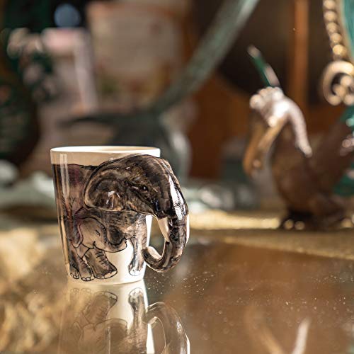 Sculpted Elephant Coffee Mug - Perfect for Wildlife Lovers