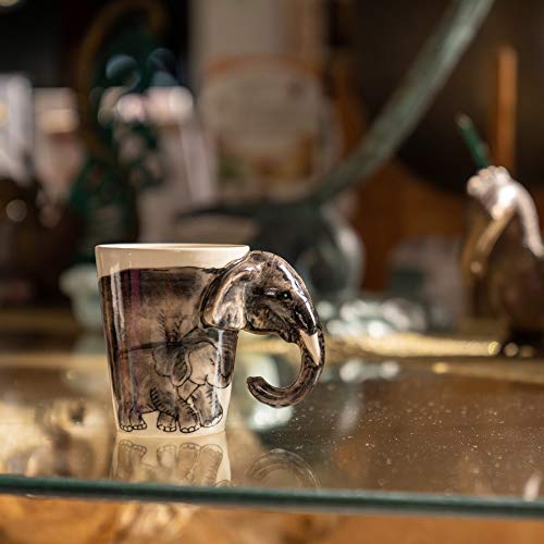 Sculpted Elephant Coffee Mug - Perfect for Wildlife Lovers