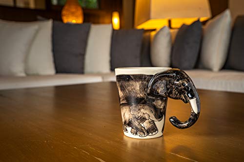 Sculpted Elephant Coffee Mug - Perfect for Wildlife Lovers