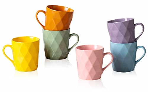 Set of 6 Multicolor Matte Tea and Cocoa Mugs