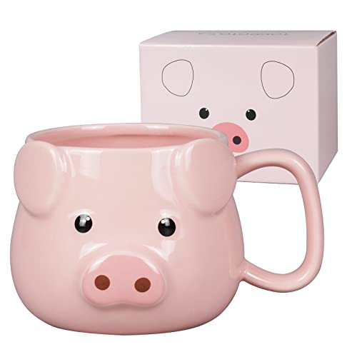 Piggy Perfection: 3D Ceramic Coffee Mug