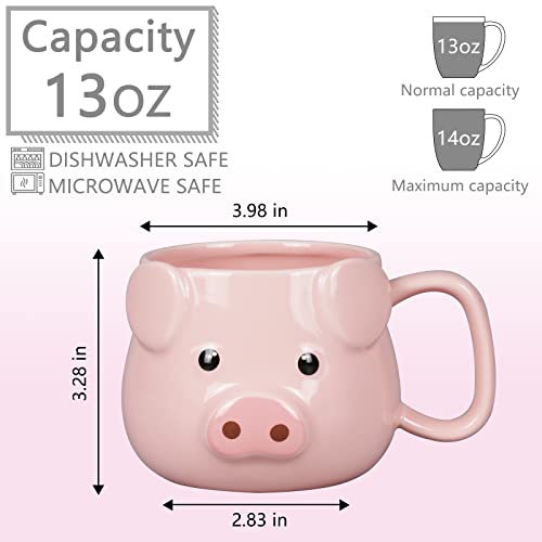 Piggy Perfection: 3D Ceramic Coffee Mug