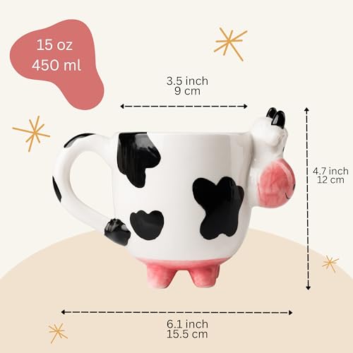 Funny Cow Face Mug - 3D Udder Design