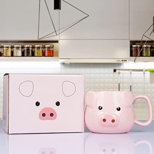 Piggy Perfection: 3D Ceramic Coffee Mug