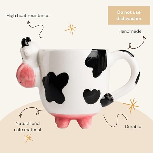 Funny Cow Face Mug - 3D Udder Design