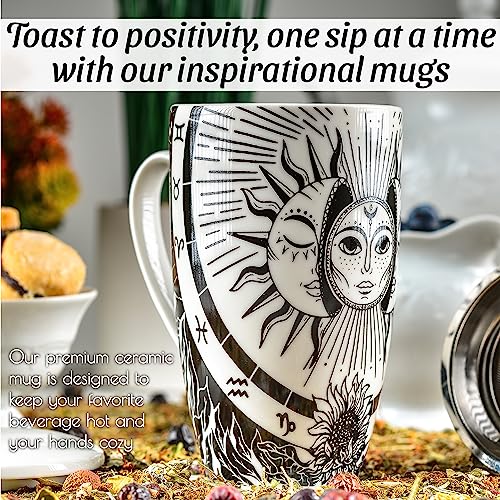 Boho Mug with Inspirational Quote - 16oz