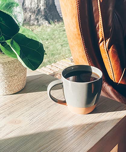 Set of 4 Large Latte Mugs - Modern Style