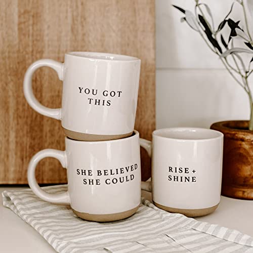 Motivational Stoneware Coffee Mug 14oz | Birthday Gift